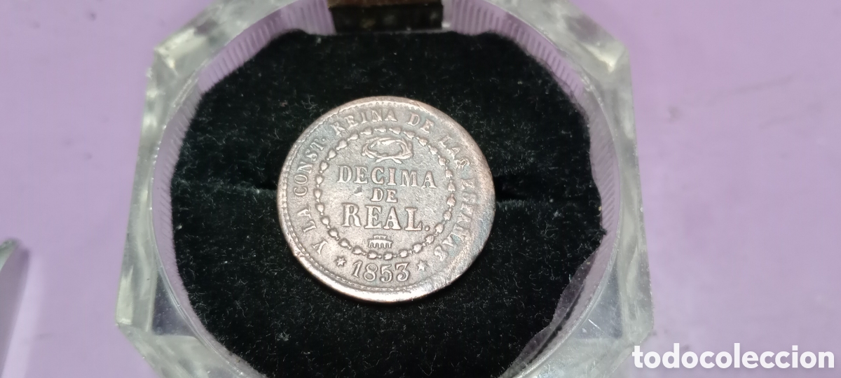 Monedas de Espa&ntilde;a: D&eacute;cima de Real.Isabel II..a&ntilde;o 1853.Espa&ntilde;a. - Foto 1