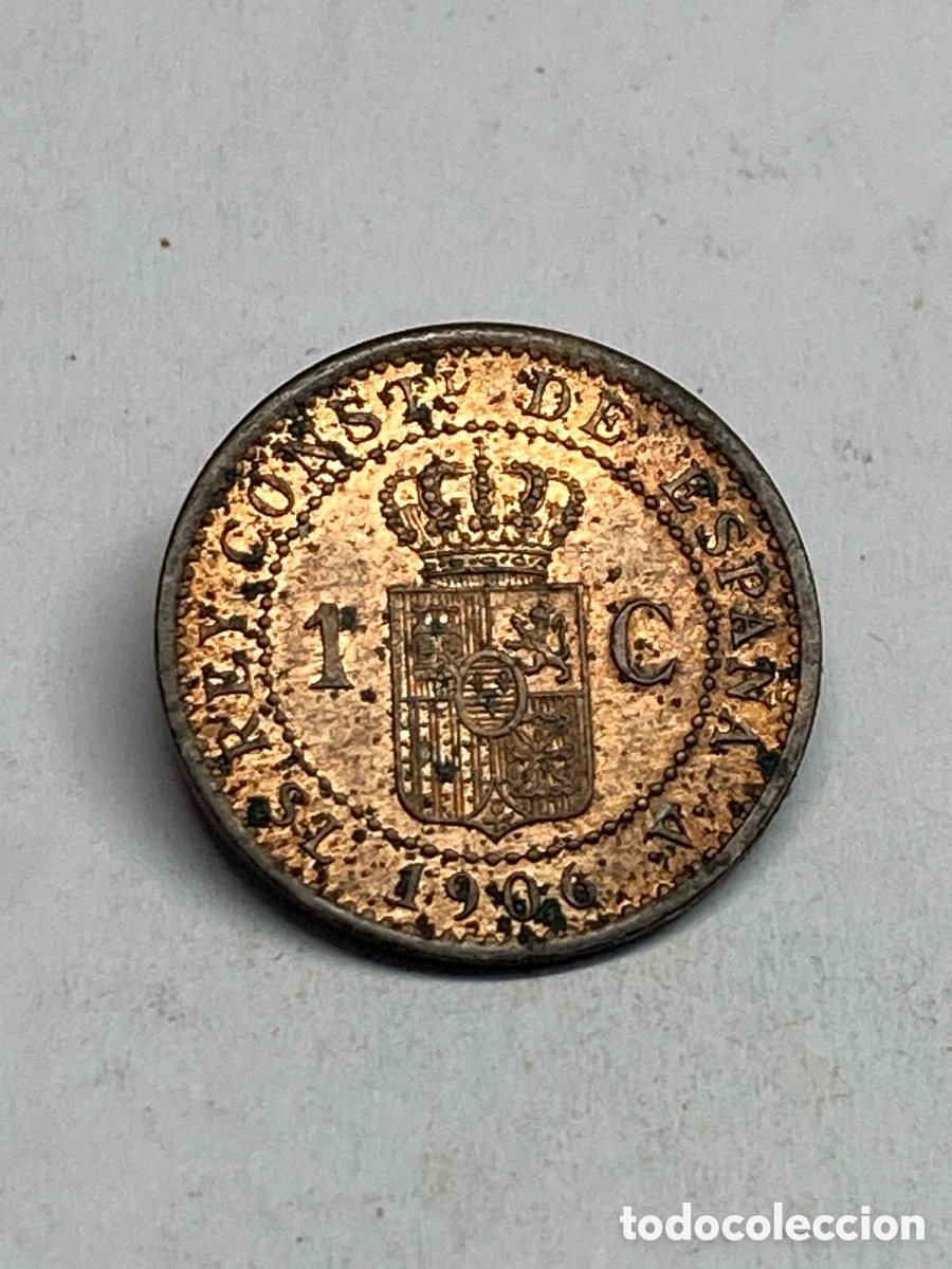 Monedas de Espa&ntilde;a: Moneda 1 c&eacute;ntimo 1906 L62 - Foto 1