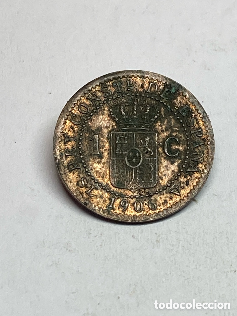 Monedas de Espa&ntilde;a: Moneda 1 c&eacute;ntimo 1906 L62 - Foto 1