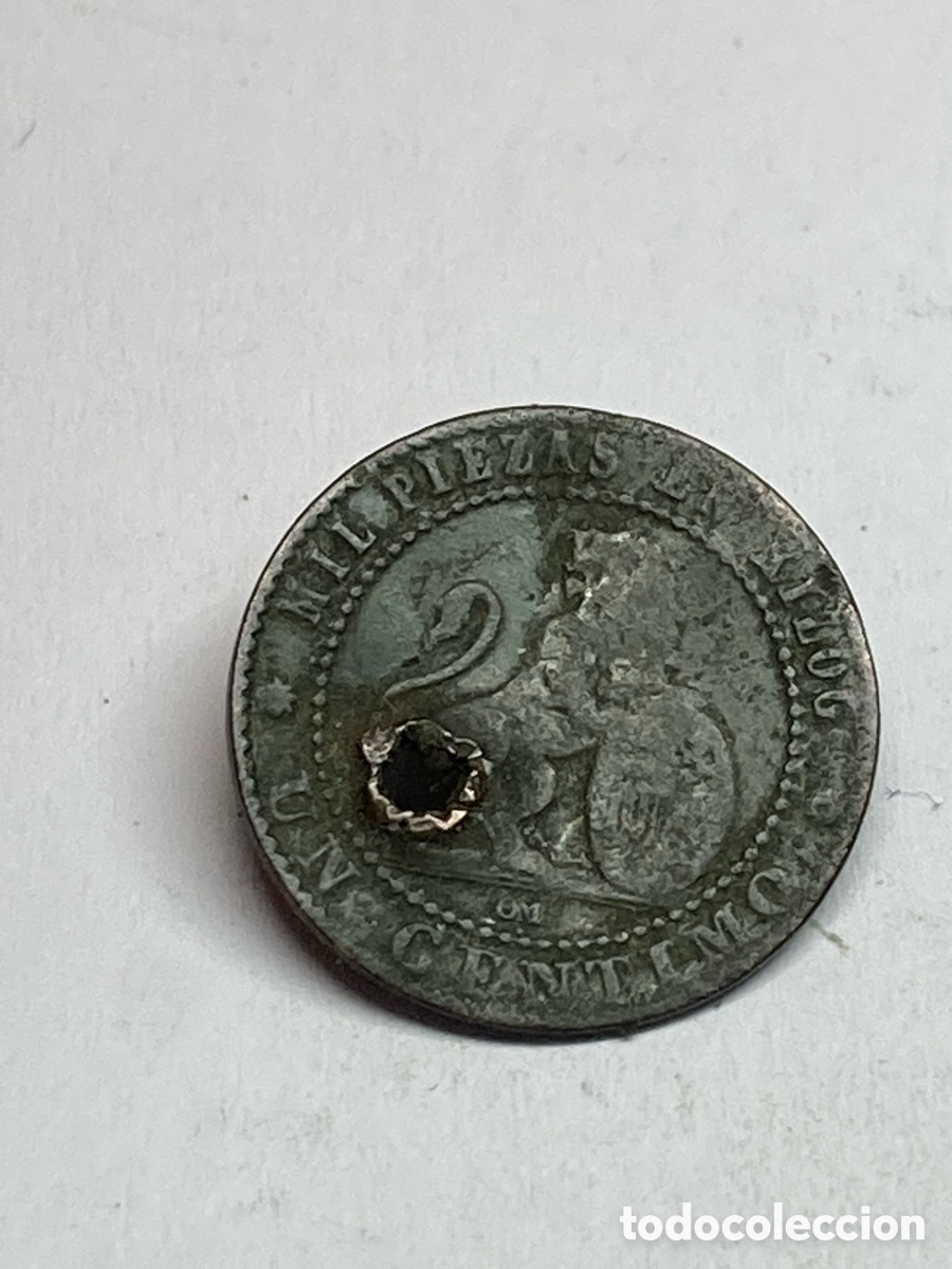 Monedas de Espa&ntilde;a: Moneda 1 c&eacute;ntimo 1870 L62 - Foto 2