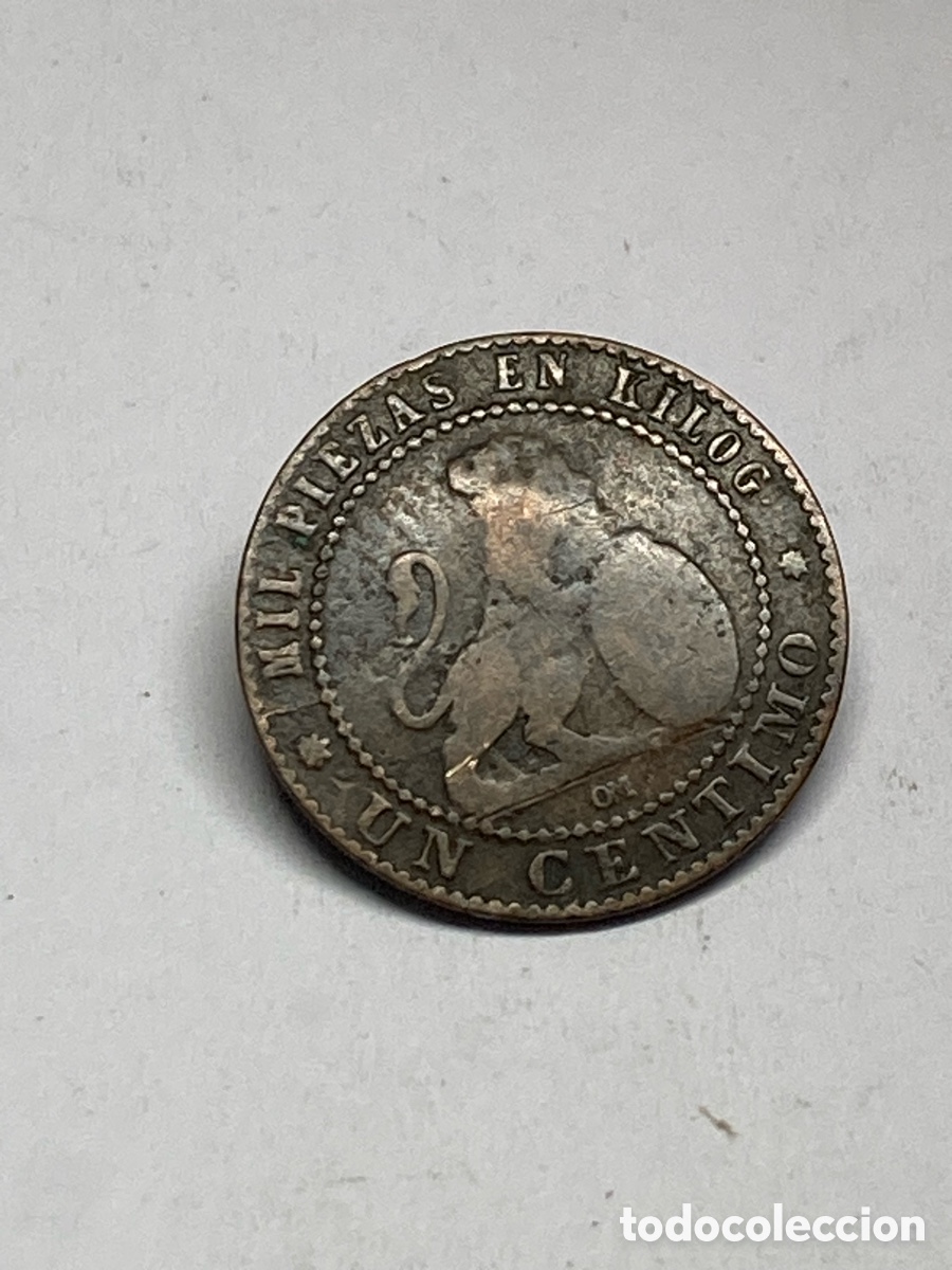Monedas de Espa&ntilde;a: Moneda 1 c&eacute;ntimo 1870 L62 - Foto 2