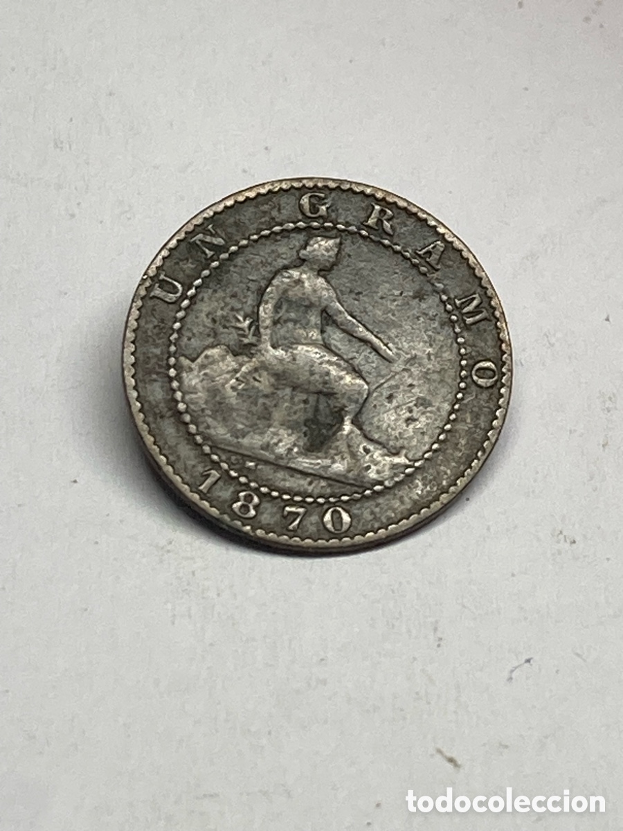 Monedas de Espa&ntilde;a: Moneda 1 c&eacute;ntimo 1870 L62 - Foto 1