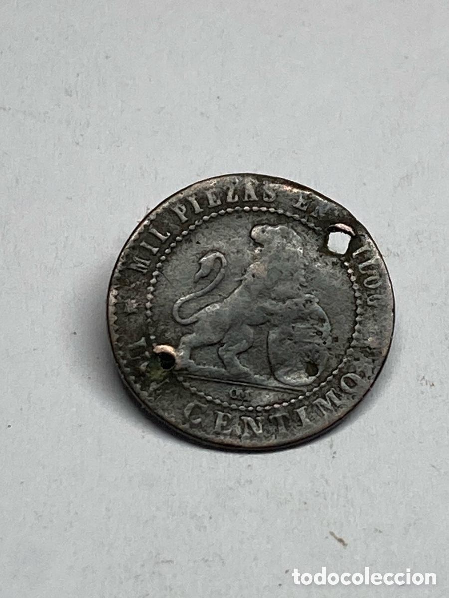 Monedas de Espa&ntilde;a: Moneda 1 c&eacute;ntimo 1870 L62 - Foto 2