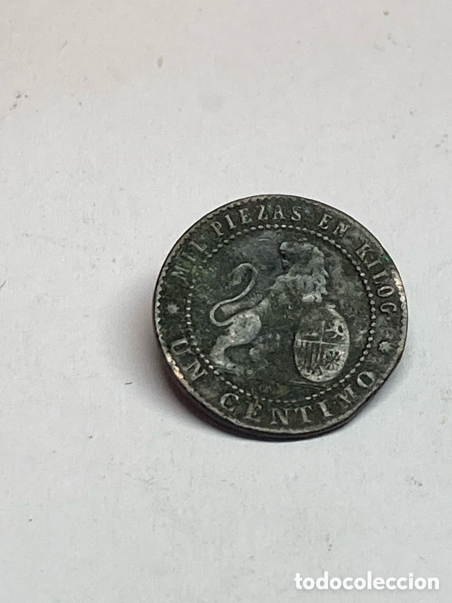 Monedas de Espa&ntilde;a: Moneda 1 c&eacute;ntimo 1870 L62 - Foto 2