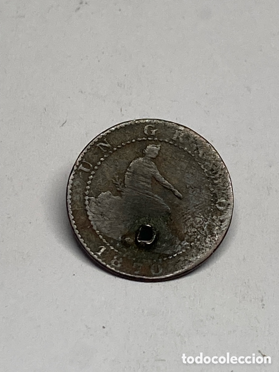 Monedas de Espa&ntilde;a: Moneda 1centimos 1870 L62 - Foto 2