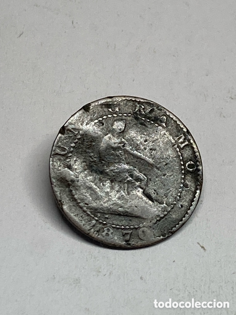 Monedas de Espa&ntilde;a: Moneda un c&eacute;ntimo 1870 L62 - Foto 2