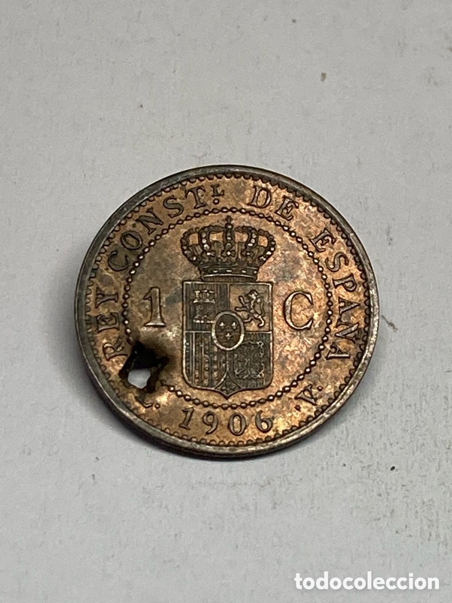 Monedas de Espa&ntilde;a: Moneda 1 c&eacute;ntimo 1906 L63 - Foto 1
