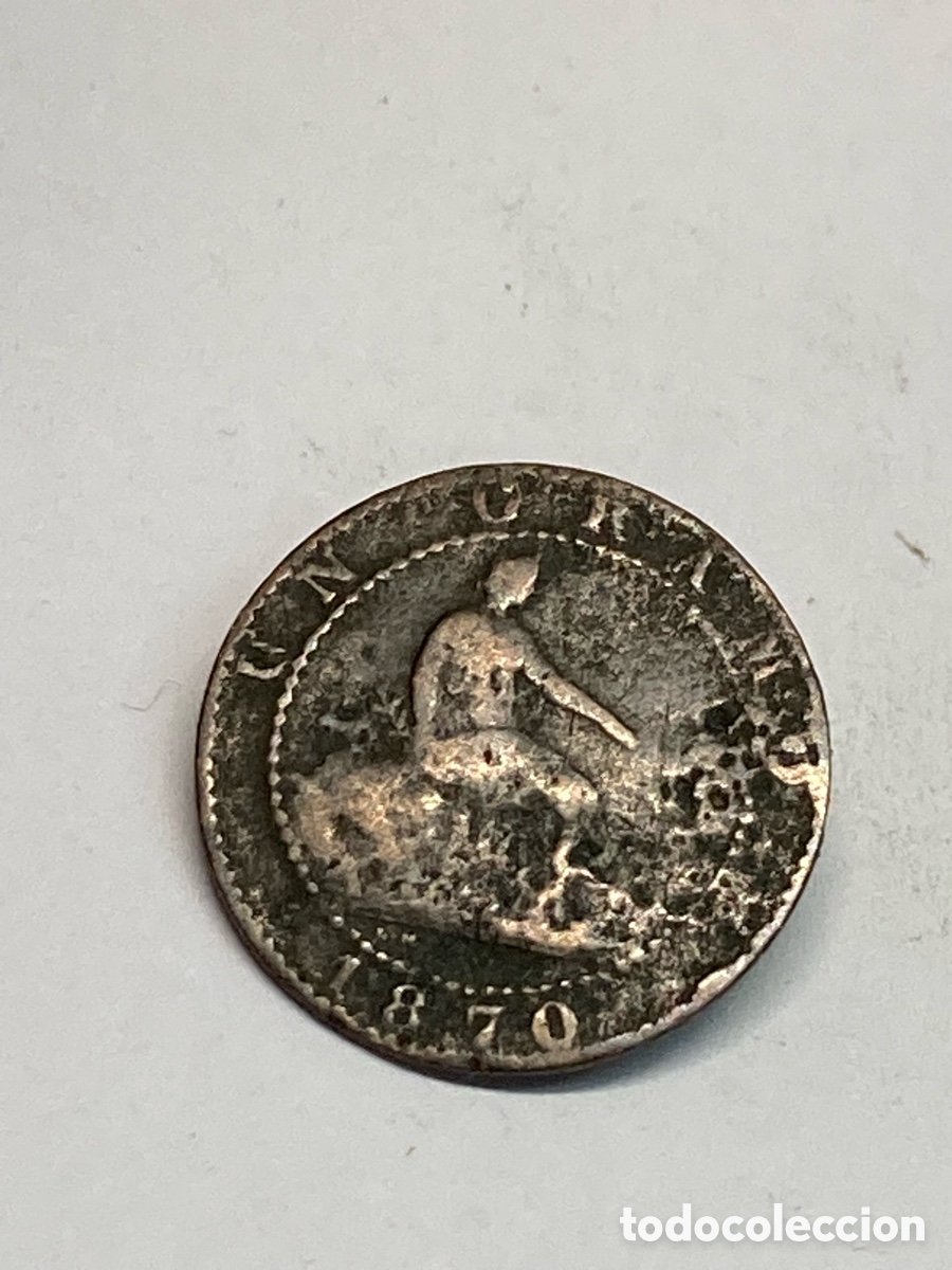 Monedas de Espa&ntilde;a: Moneda 1 c&eacute;ntimo 1870 L63 - Foto 2