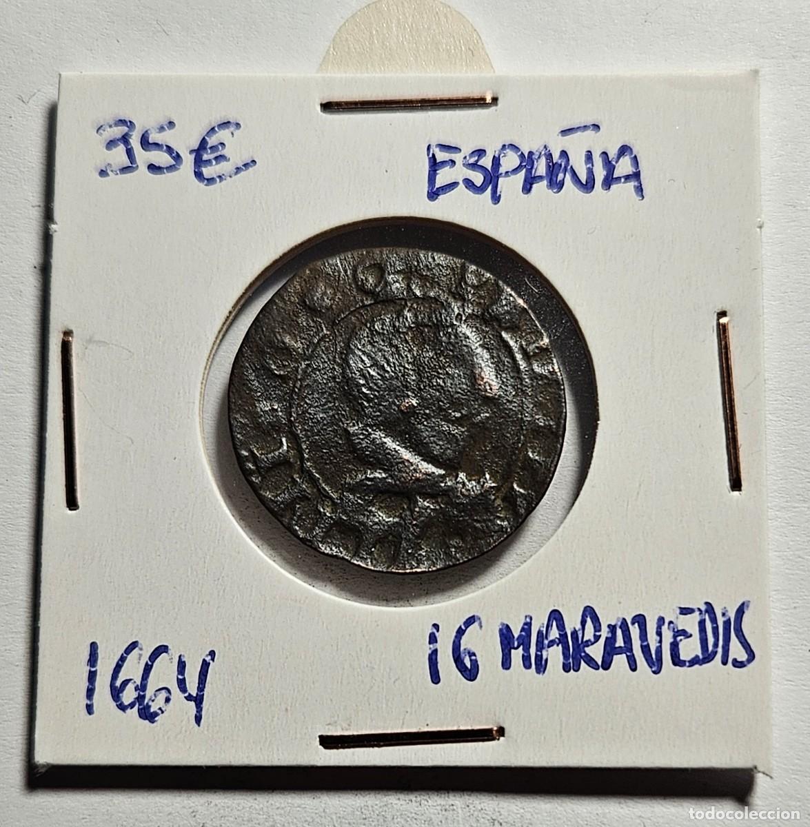 Monedas de Espa&ntilde;a: MONEDA DE ESPA&Ntilde;A 1664 &rdquo;16 MARAVEDIS&rdquo; - Foto 1