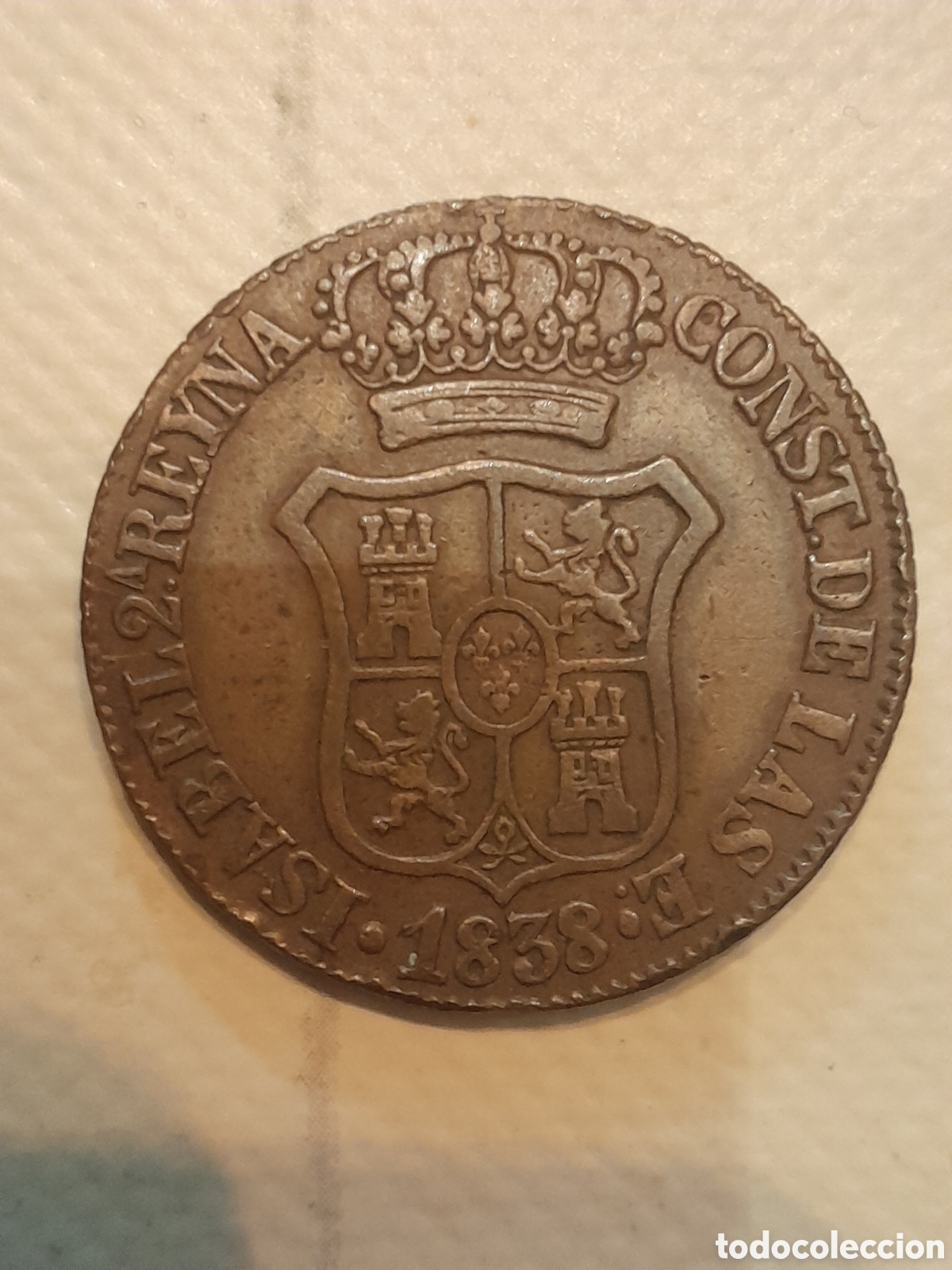 Monedas de Espa&ntilde;a: 6 quartos isabel segunda - Foto 2