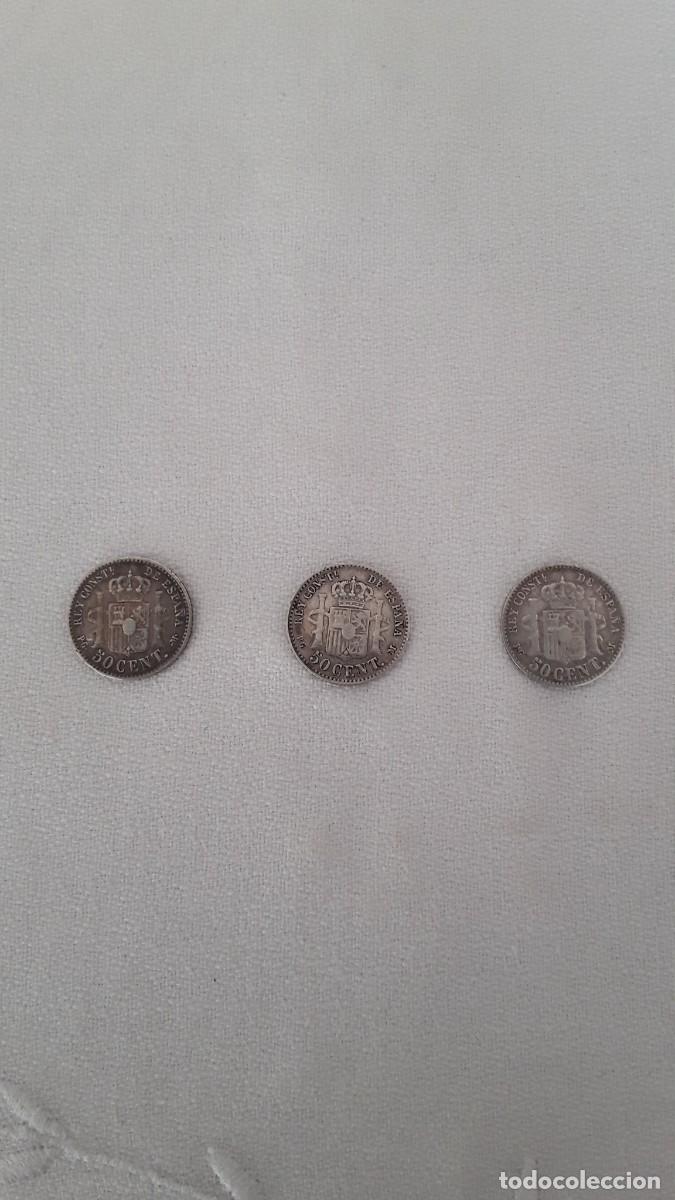 Monedas de Espa&ntilde;a: MONEDAS DE PLATA 50 CTS ALFONSO XIII - Foto 2