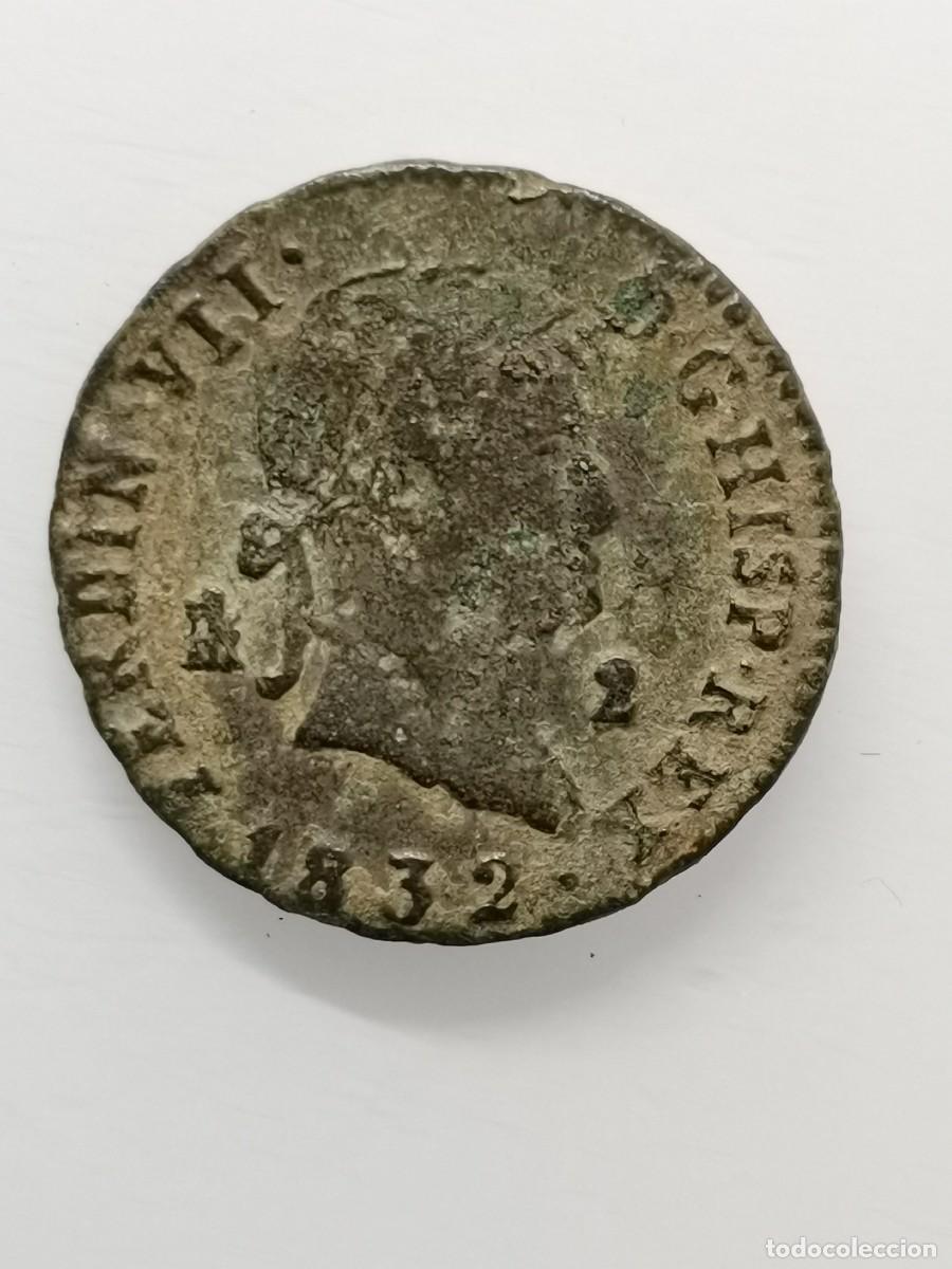 Monedas de Espa&ntilde;a: Fernando VII 2 Maraved&iacute;s 1832 Ceca Segovia. - Foto 3