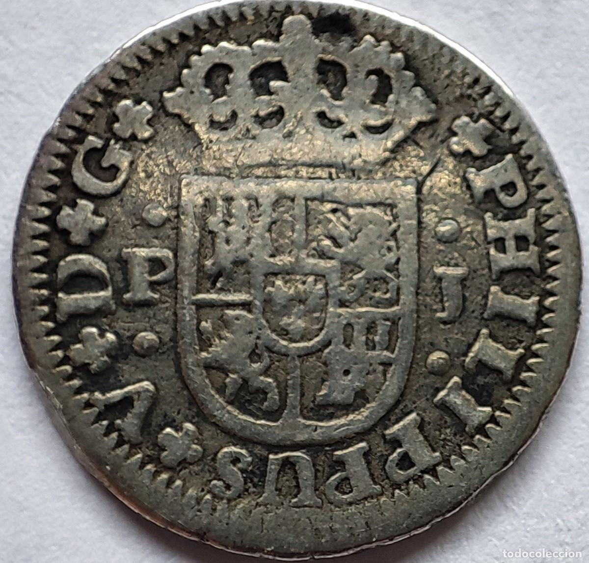 Monedas de Espa&ntilde;a: Medio real de plata 1738, Sevilla - Foto 1