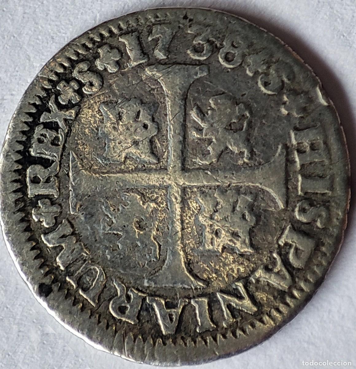 Monedas de Espa&ntilde;a: Medio real de plata 1738, Sevilla - Foto 2