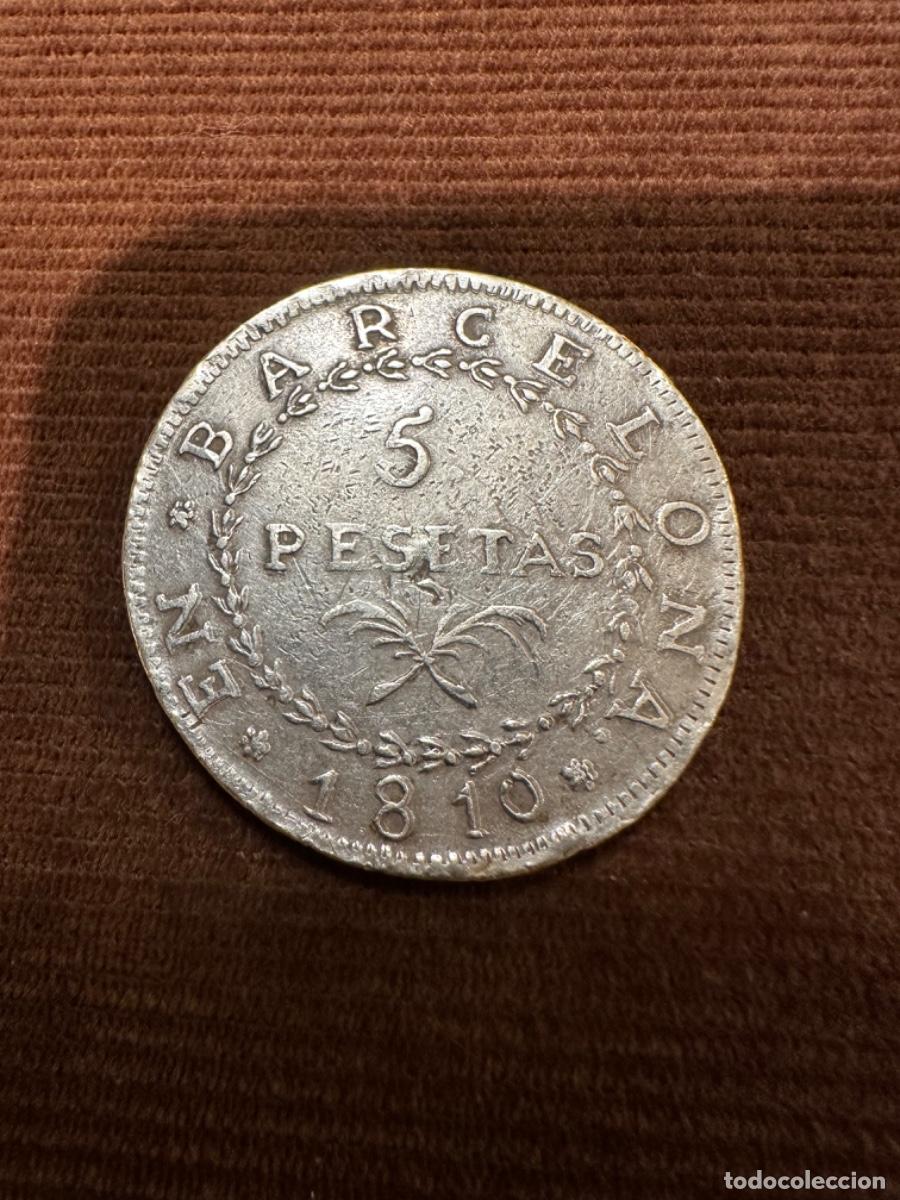 Monedas de Espa&ntilde;a: Moneda 5 pesetas Barcelona 1810 - Foto 1