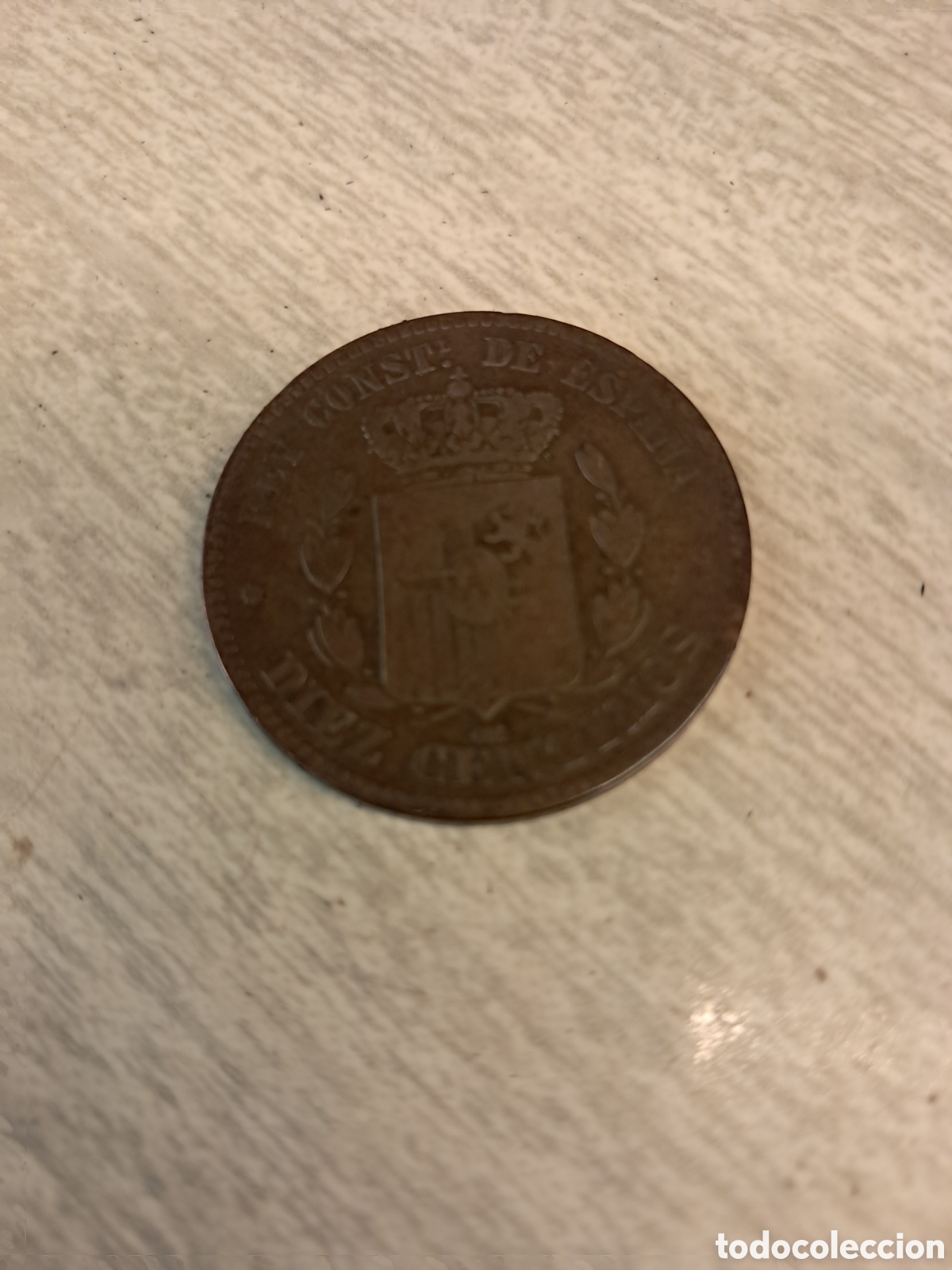 Monedas de Espa&ntilde;a: Moneda Alfonso XII, 10 Centimos - Foto 2