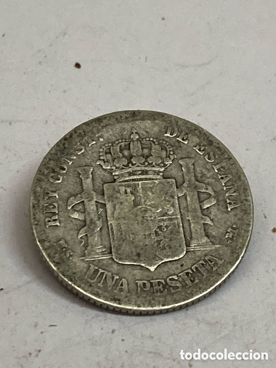 Monedas de Espa&ntilde;a: Moneda de plata una peseta 1882 J55 - Foto 1