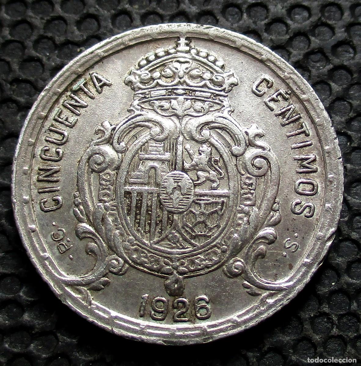 Monedas de Espa&ntilde;a: 50 CENTIMOS 1926 Alfonso XIII -PLATA- REF. 930 - Foto 2