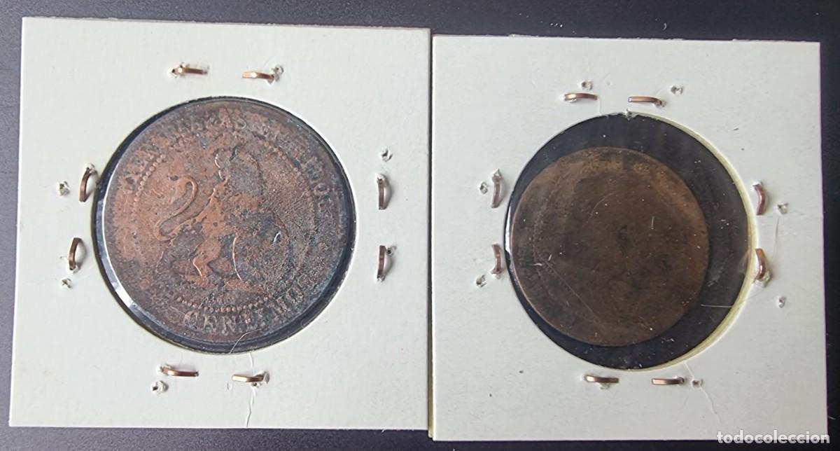 Monedas de Espa&ntilde;a: 2 MONEDAS ESPA&Ntilde;A 1870 - 10 y 5 CENTIMOS - MONEDAS ENCARTONADAS - Foto 2