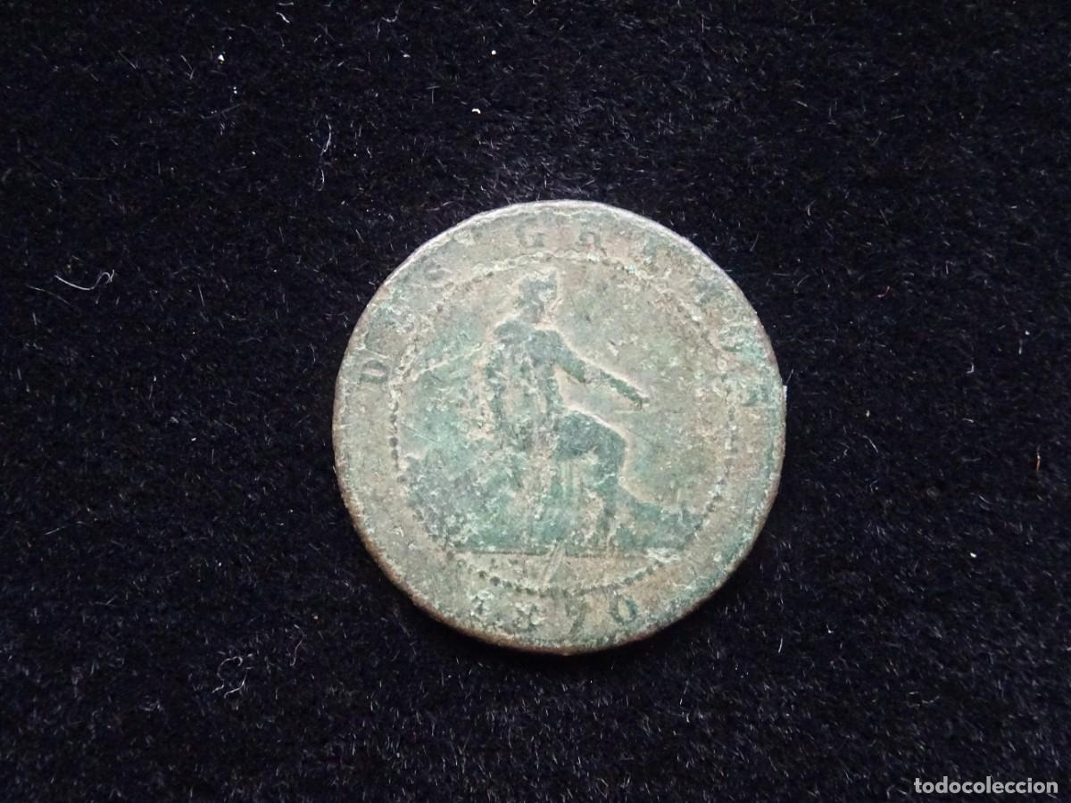 Monedas de Espa&ntilde;a: ESPA&Ntilde;A 5 CENTIMOS 1870 - Foto 2