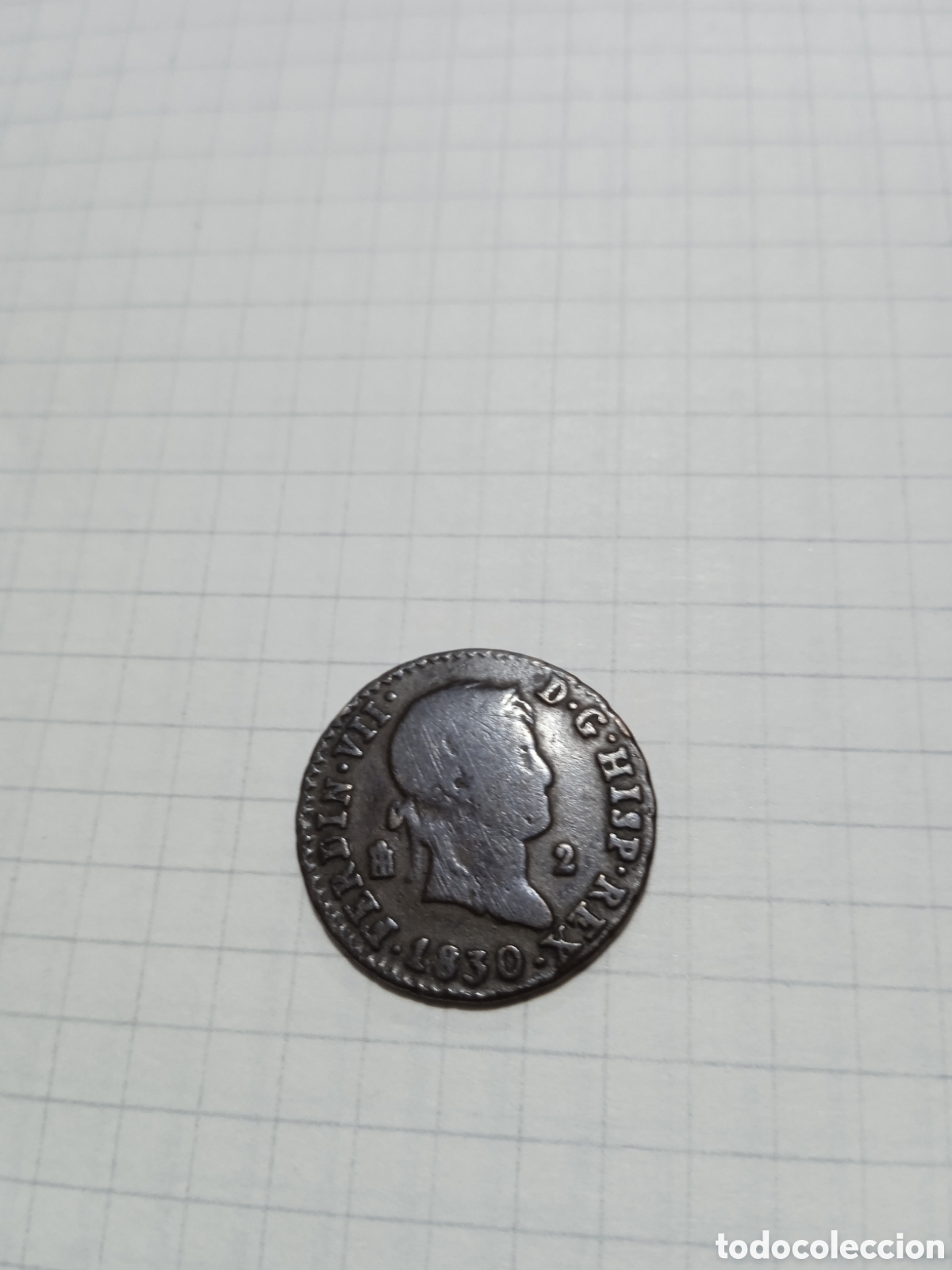 Monedas de Espa&ntilde;a: Monedas de 2 maraved&iacute;s Fernando VII - Foto 1