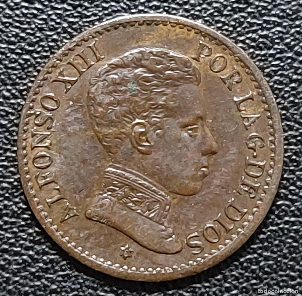 Monedas de Espa&ntilde;a: Espa&ntilde;a 1 C&eacute;ntimo Alfonso XIII 1906 estrella 6 (EBC) - Foto 1