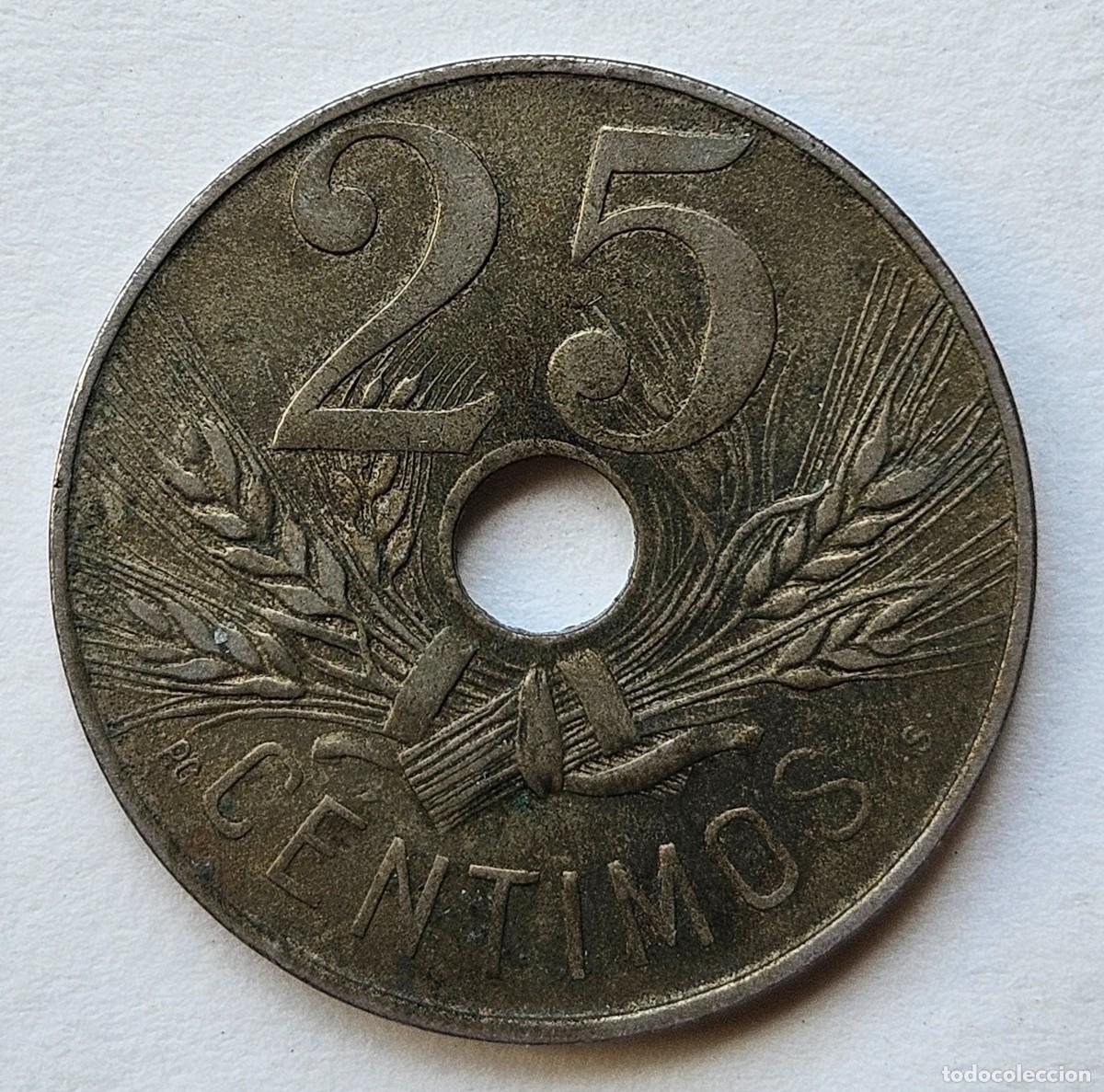 Monedas de Espa&ntilde;a: 25 C&eacute;ntimos Alfonso XIII A&ntilde;o 1927 - Foto 1