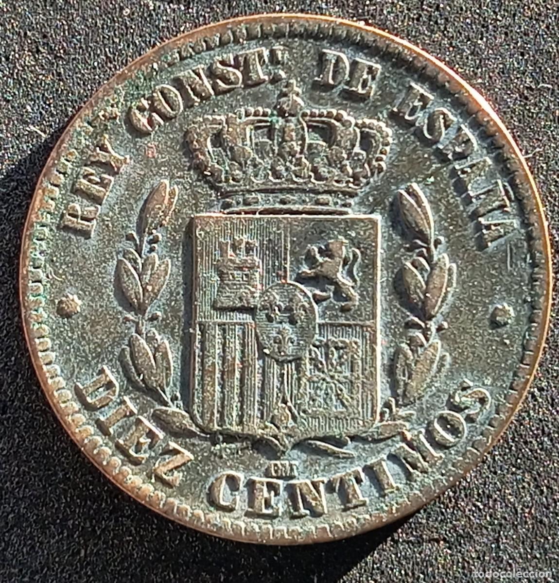 Monedas de Espa&ntilde;a: Alfonso XII 10 c&eacute;ntimos 1878 - Foto 2