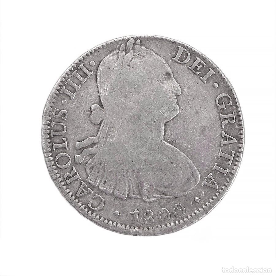 Monedas de Espa&ntilde;a: Moneda de 8 reales de Carlos IV, ceca de M&eacute;xico, 1800 - Foto 2