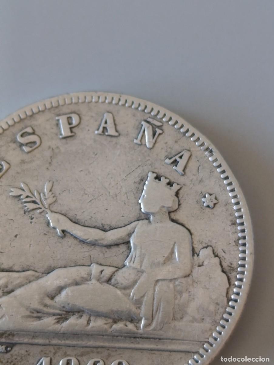 Monedas de Espa&ntilde;a: Moneda plata 2 pesetas 1869 - Foto 2