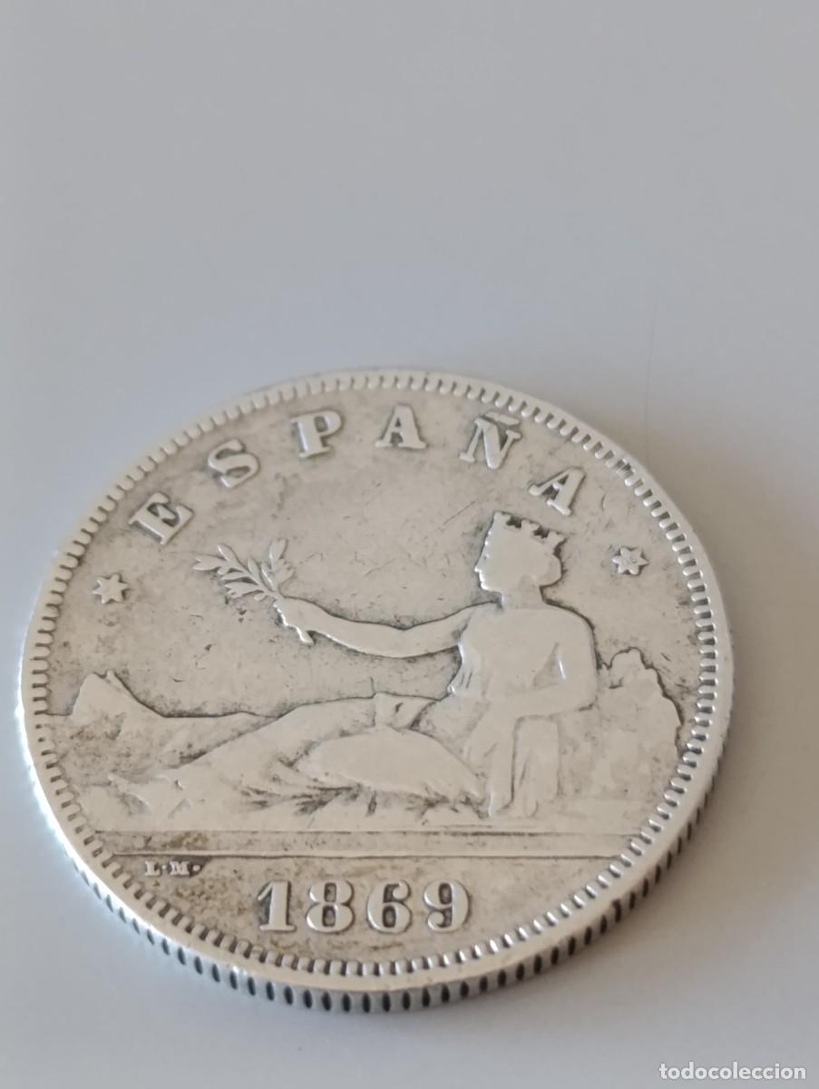Monedas de Espa&ntilde;a: Moneda plata 2 pesetas 1869 - Foto 3