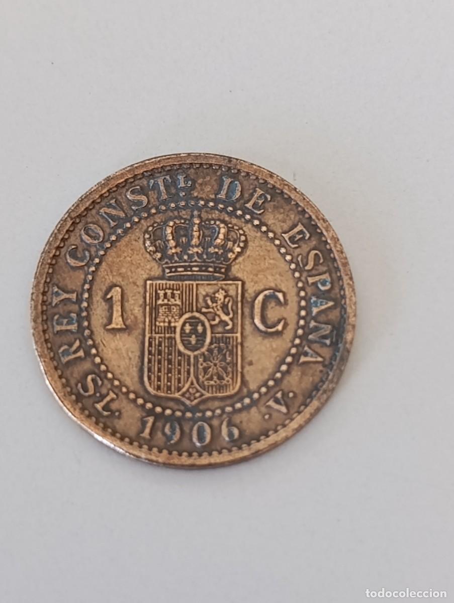 Monedas de Espa&ntilde;a: 3 monedas de cobre 1 c&eacute;ntimo de 1906 *6 (tipo 1) - Foto 3