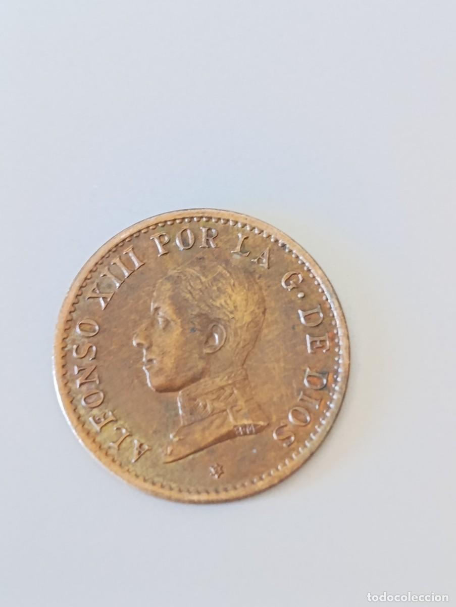 Monedas de Espa&ntilde;a: Moneda cobre 1 c&eacute;ntimo de 1912, estrella 2. - Foto 2