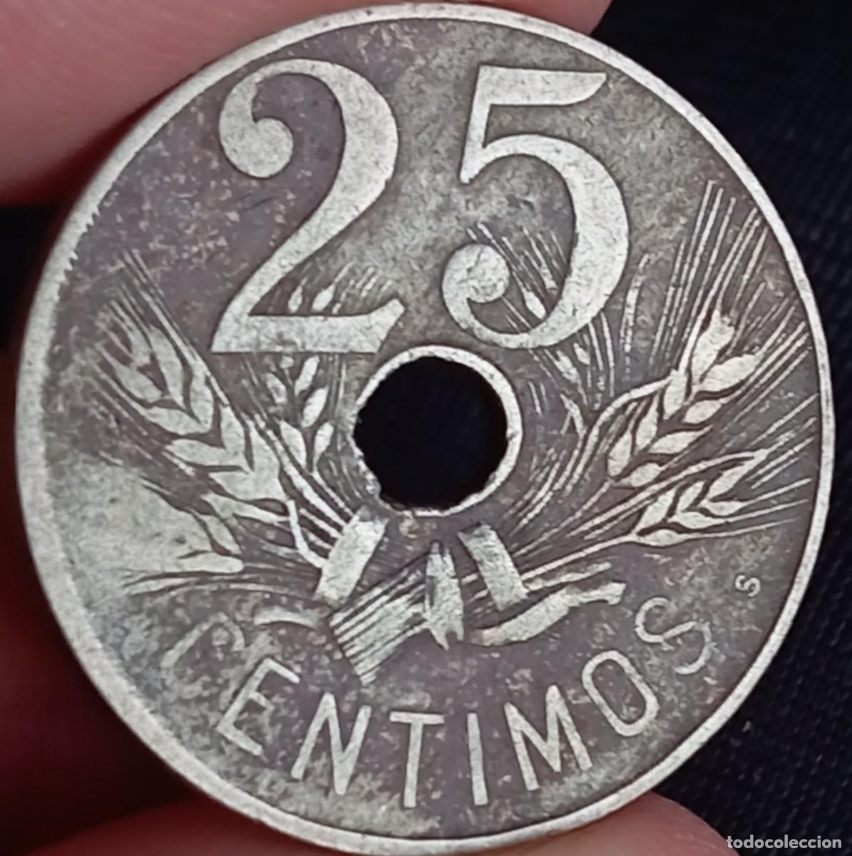 Monedas de Espa&ntilde;a: 25 c&eacute;ntimos 1927 Alfonso XIII - Foto 2