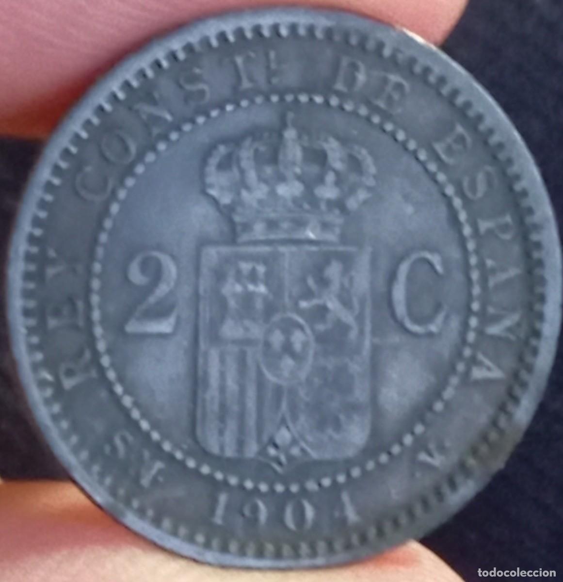 Monedas de Espa&ntilde;a: 2 c&eacute;ntimos 1904 Alfonso XIII (MBC) - Foto 2