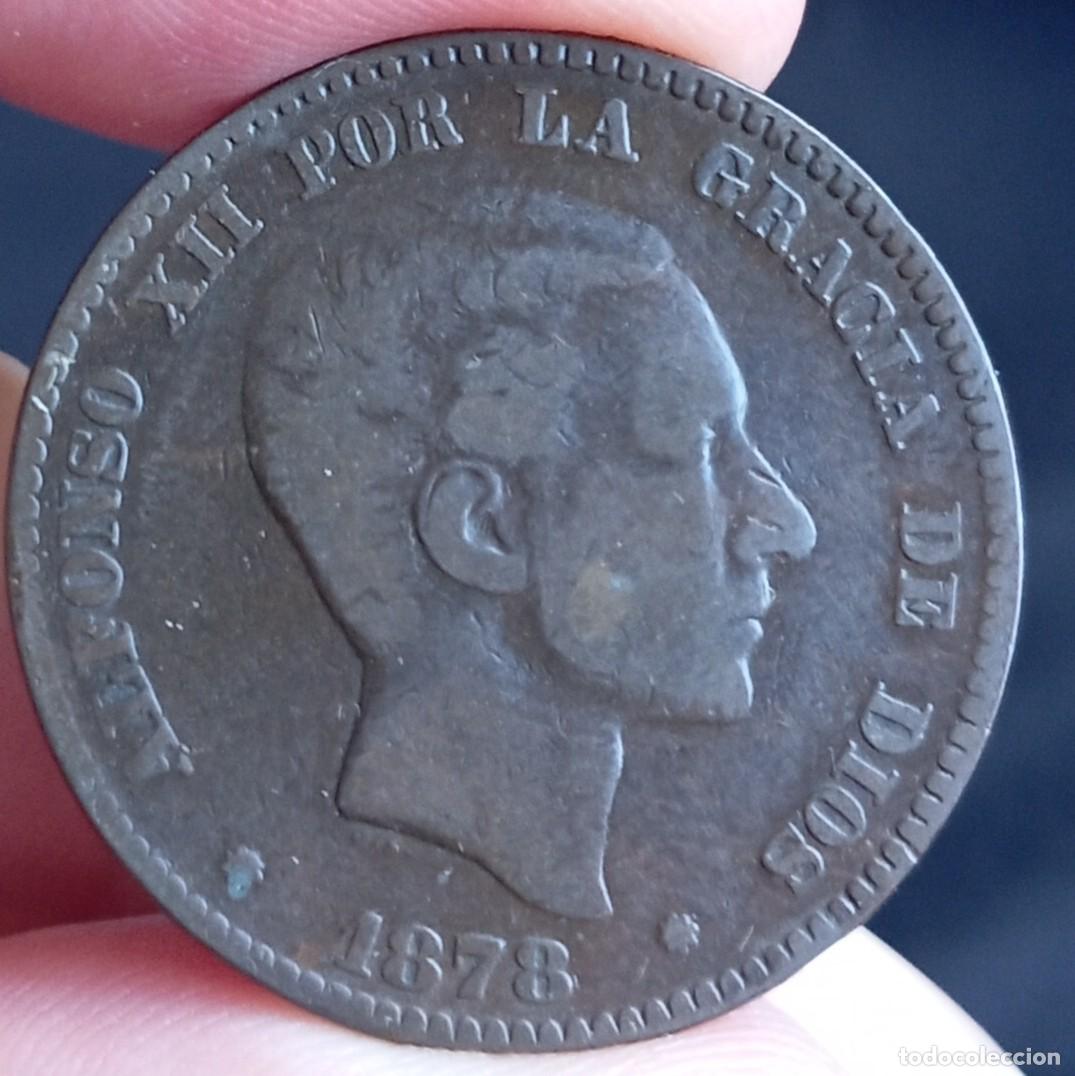 Monedas de Espa&ntilde;a: 10 c&eacute;ntimos 1878 (MBC-) Alfonso XII - Foto 1