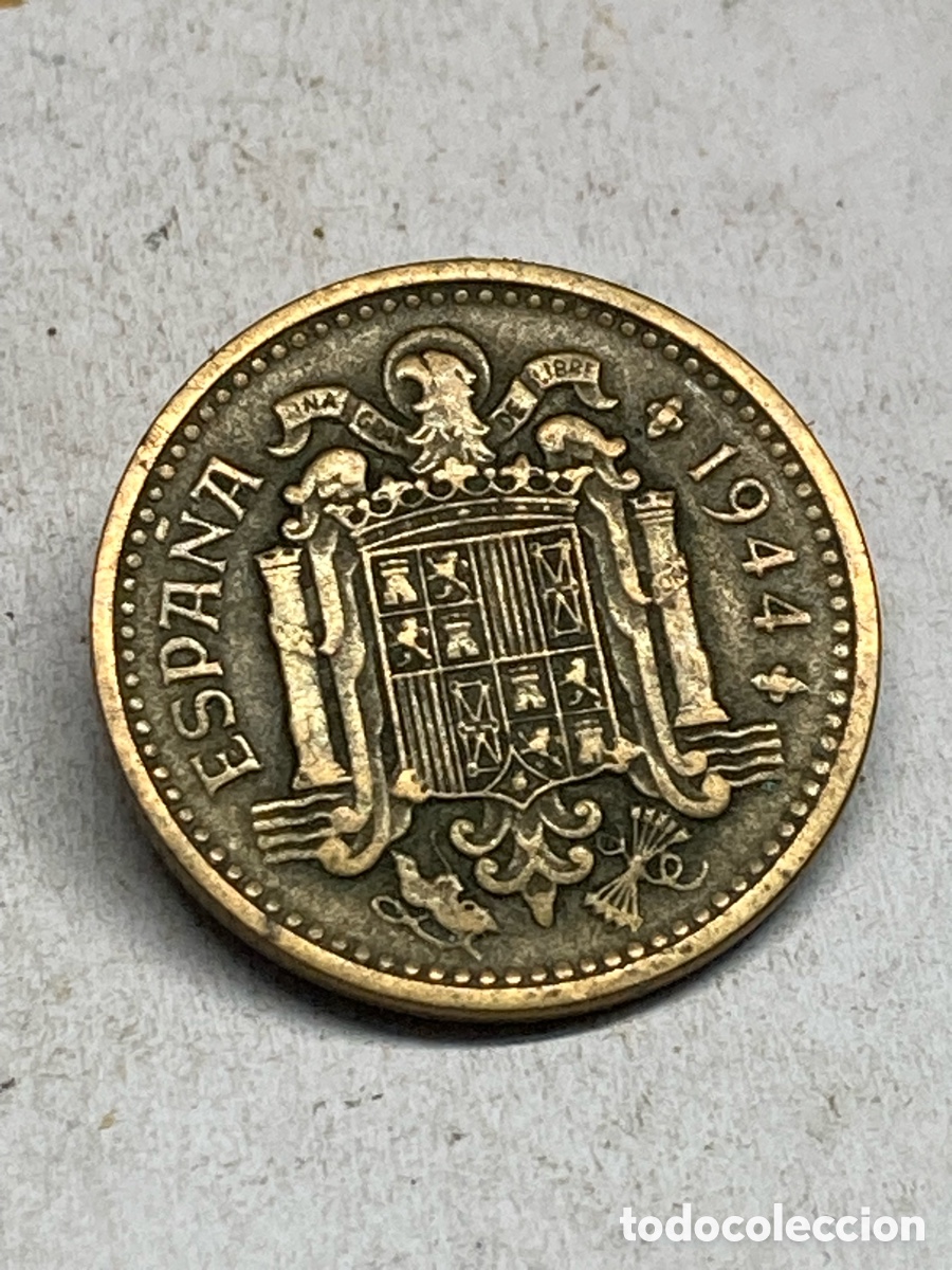 Monedas de Espa&ntilde;a: Moneda de una peseta 1944 M31 - Foto 1