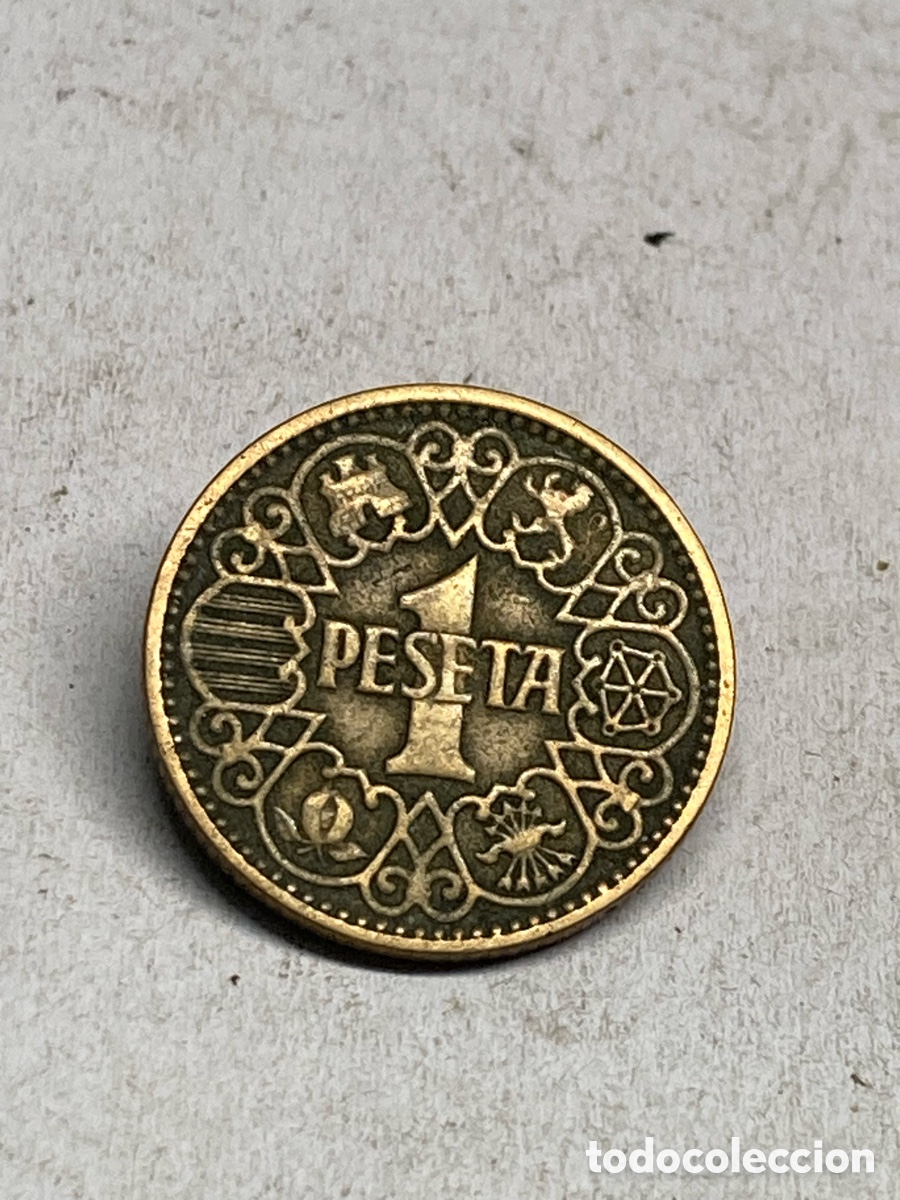 Monedas de Espa&ntilde;a: Moneda de 1 pesetas 1944 M32 - Foto 1