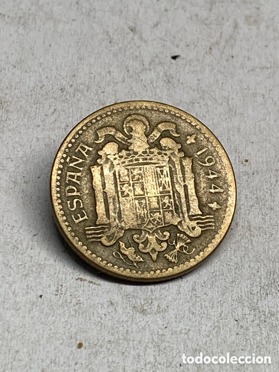 Monedas de Espa&ntilde;a: Moneda de 1 pesetas 1944 M32 - Foto 2