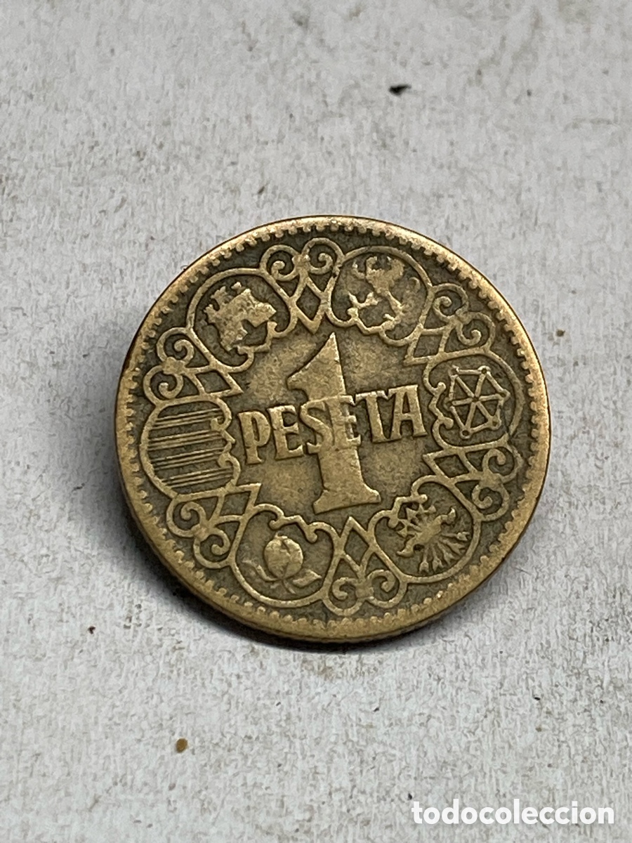 Monedas de Espa&ntilde;a: Moneda de 1 pesetas 1944 M32 - Foto 1