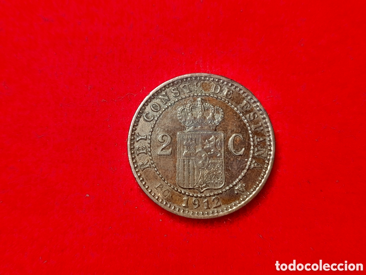 Monedas de Espa&ntilde;a: Moneda 2 c&eacute;ntimos 1912 - Foto 2