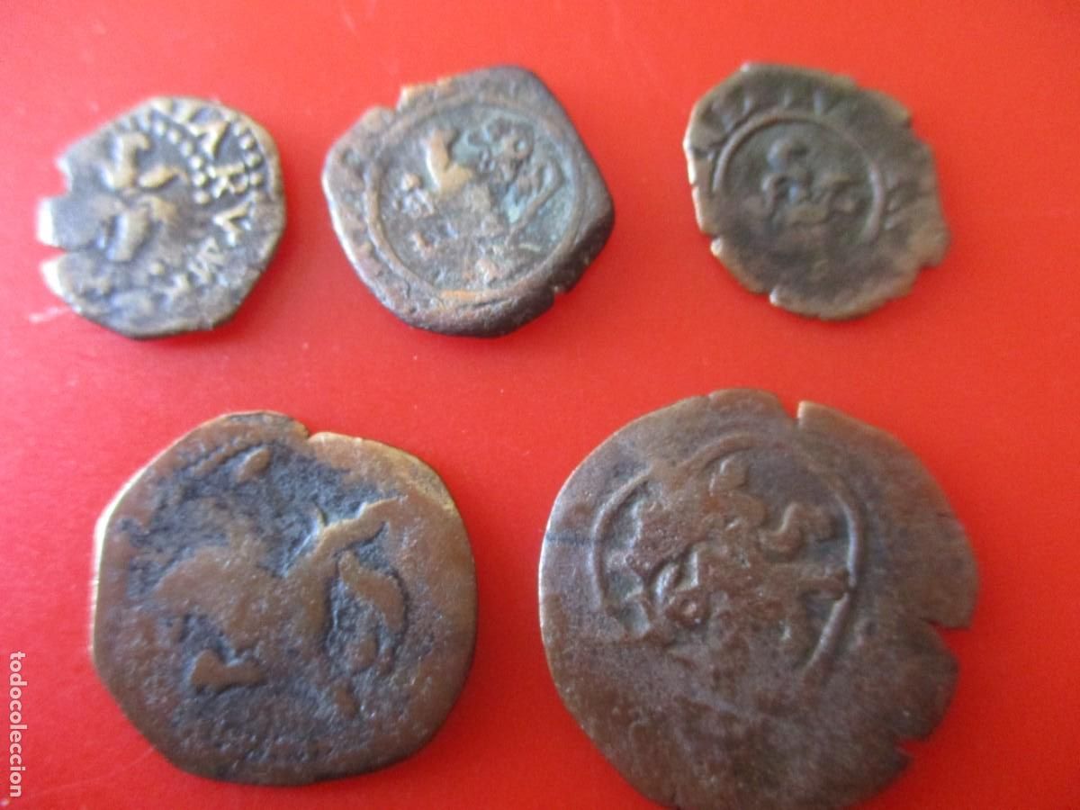 Monedas de Espa&ntilde;a: ESPA&Ntilde;A. Lote de 5 monedas antiguas variadas - Foto 2