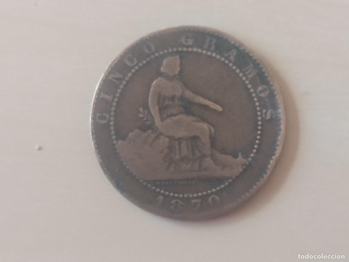 Monedas de Espa&ntilde;a: MONEDA ESPA&Ntilde;A 10 CENTIMOS. GOBIERNO PROVISIONAL 1870. USADA (9) - Foto 1