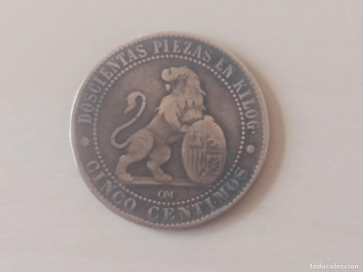Monedas de Espa&ntilde;a: MONEDA ESPA&Ntilde;A 10 CENTIMOS. GOBIERNO PROVISIONAL 1870. USADA (9) - Foto 2