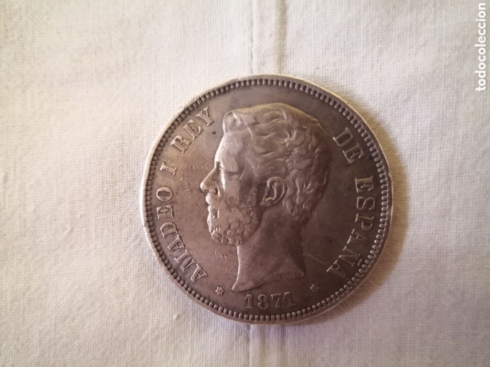 Monedas de Espa&ntilde;a: Moneda plata Amadeo I Rey de Espa&ntilde;a 1871 - Foto 3