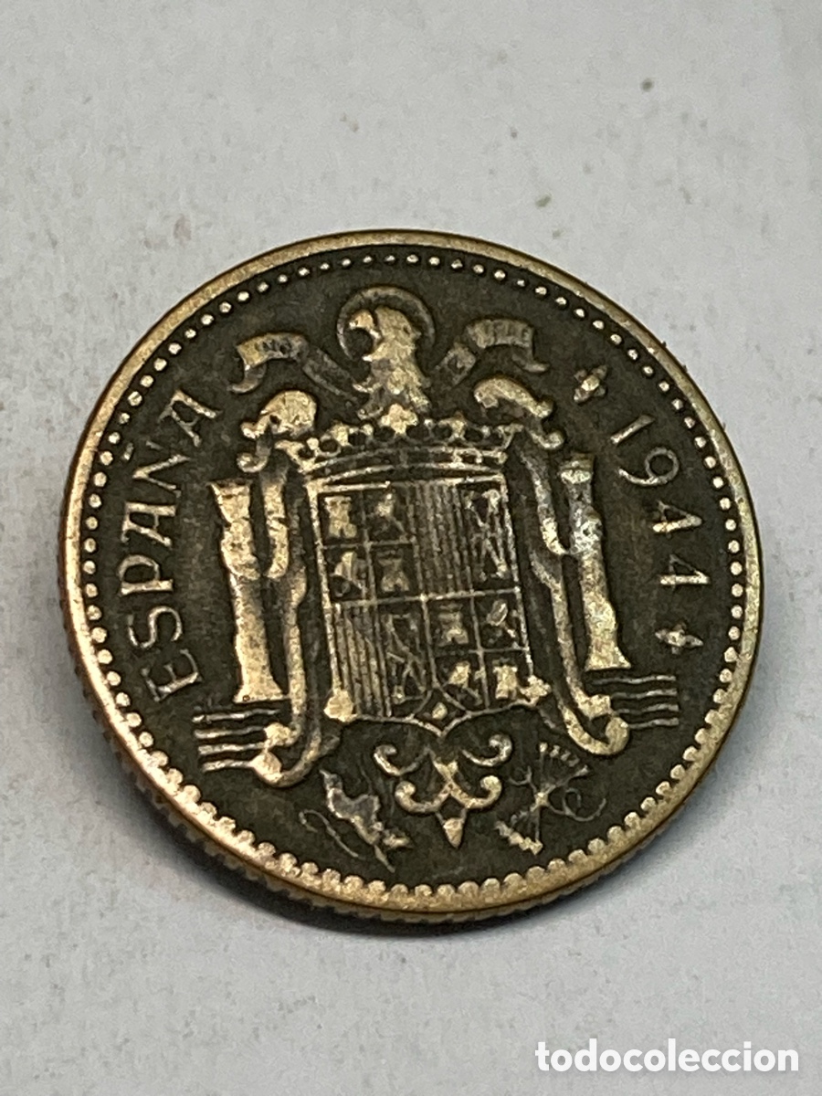 Monedas de Espa&ntilde;a: Moneda 1 peseta 1944 X41 - Foto 2