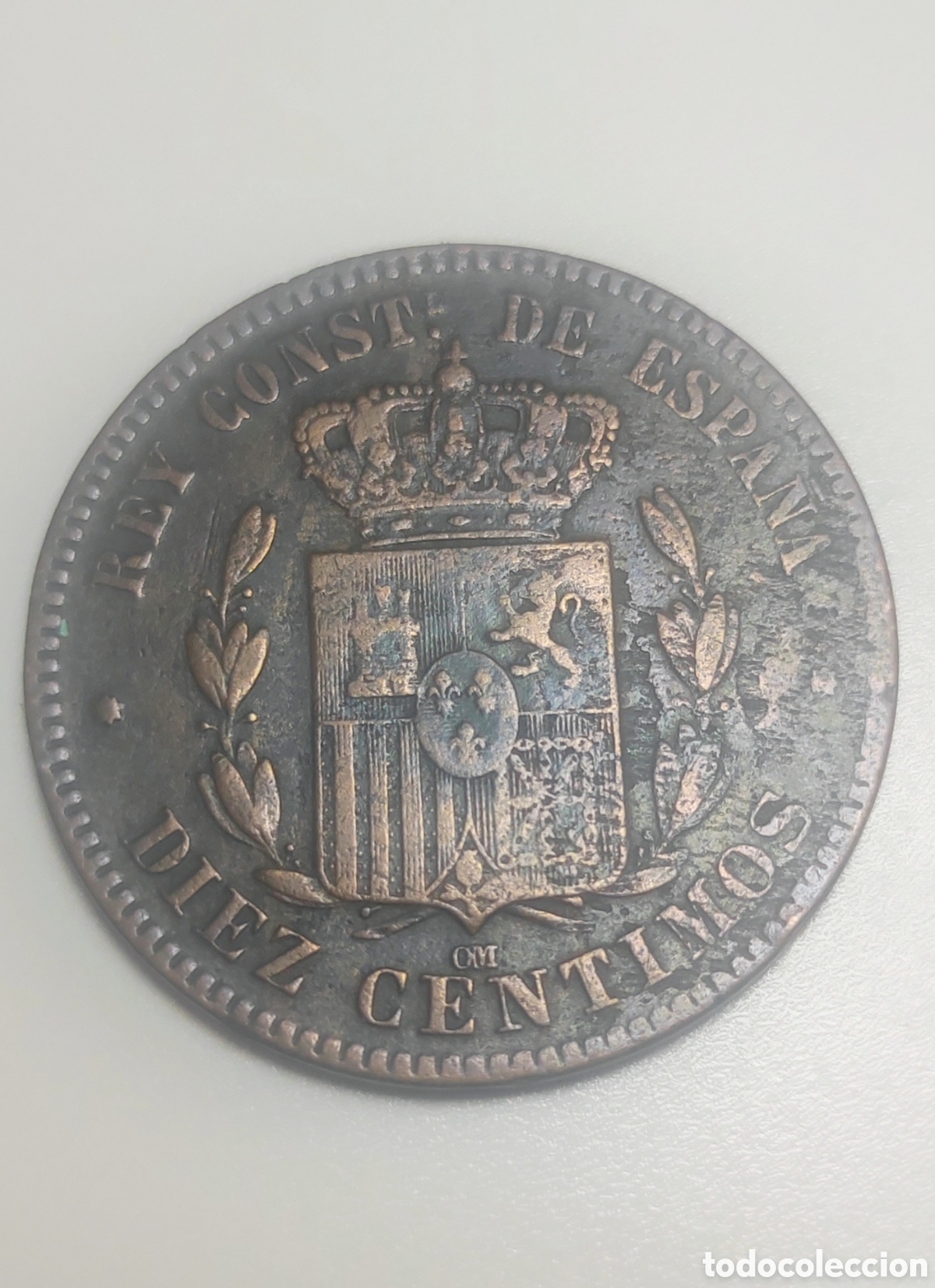 Monedas de Espa&ntilde;a: Moneda 10 c&eacute;ntimos Alfonso XII 1879 - Foto 2