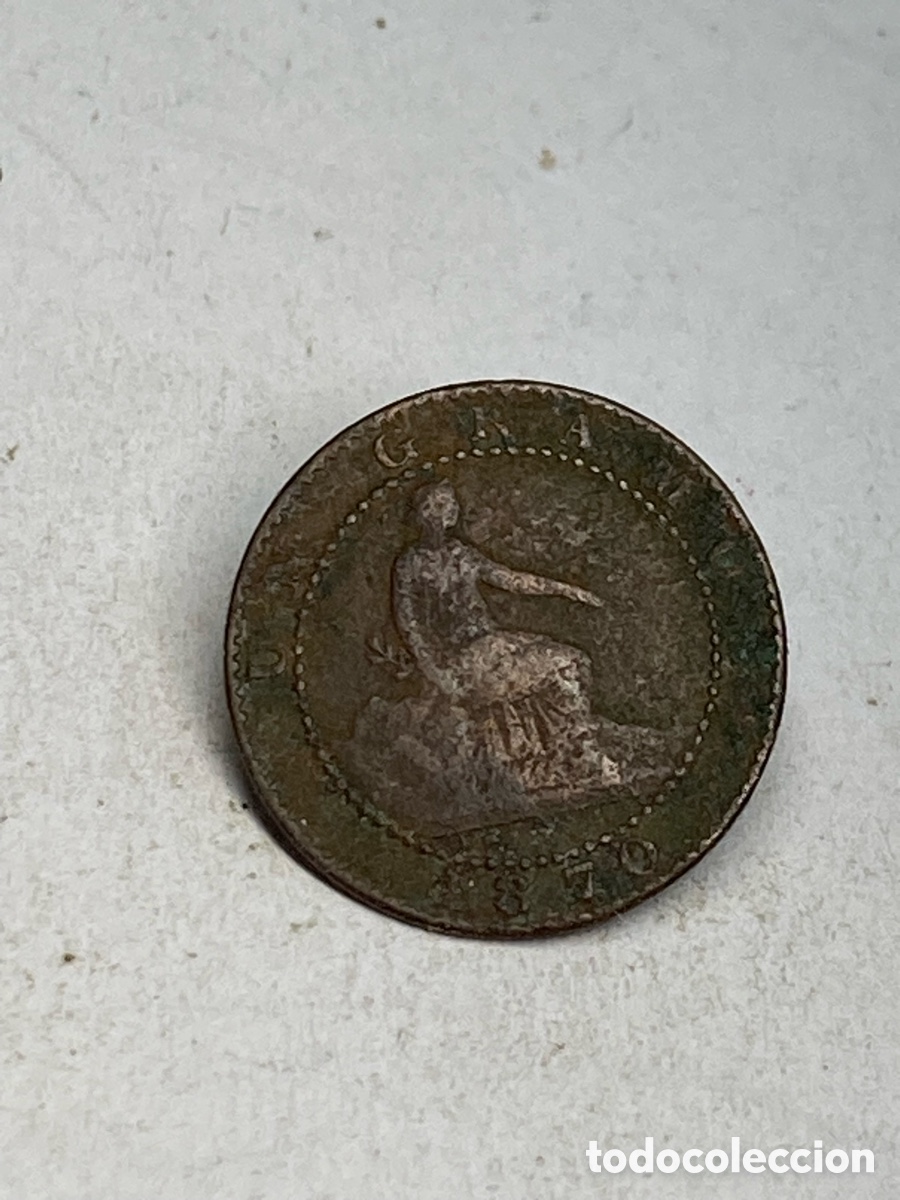 Monedas de Espa&ntilde;a: Moneda de 1 c&eacute;ntimos 1870 X43 - Foto 2