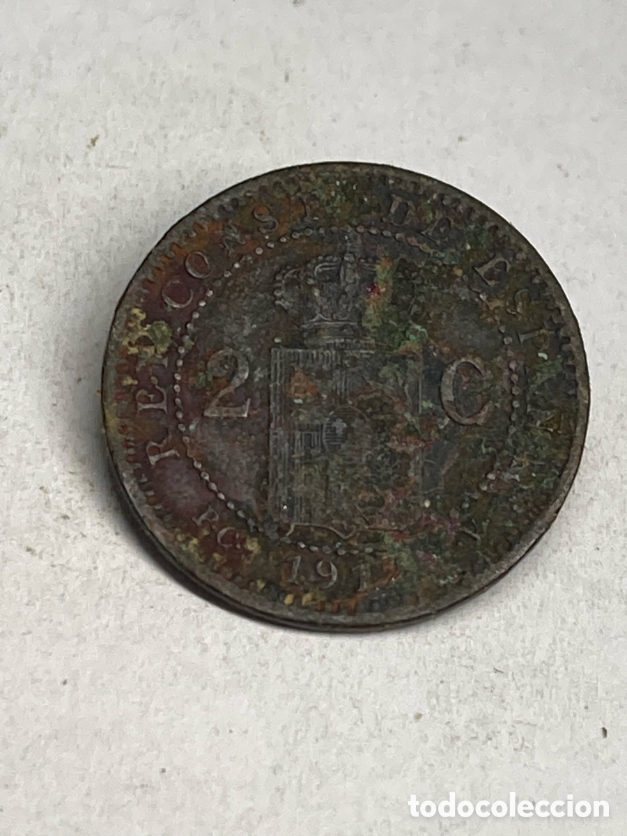Monedas de Espa&ntilde;a: Moneda de 2 c&eacute;ntimos 1912 X43 - Foto 1