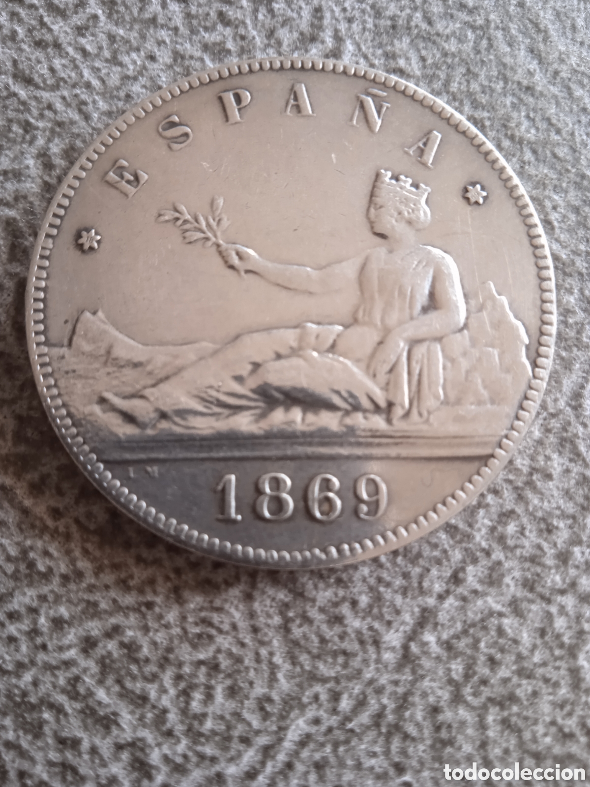 Monedas de Espa&ntilde;a: Moneda 5 pesetas a&ntilde;o 1869 - Foto 1